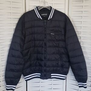 Members Only down blend full zip puff mens jacket L
